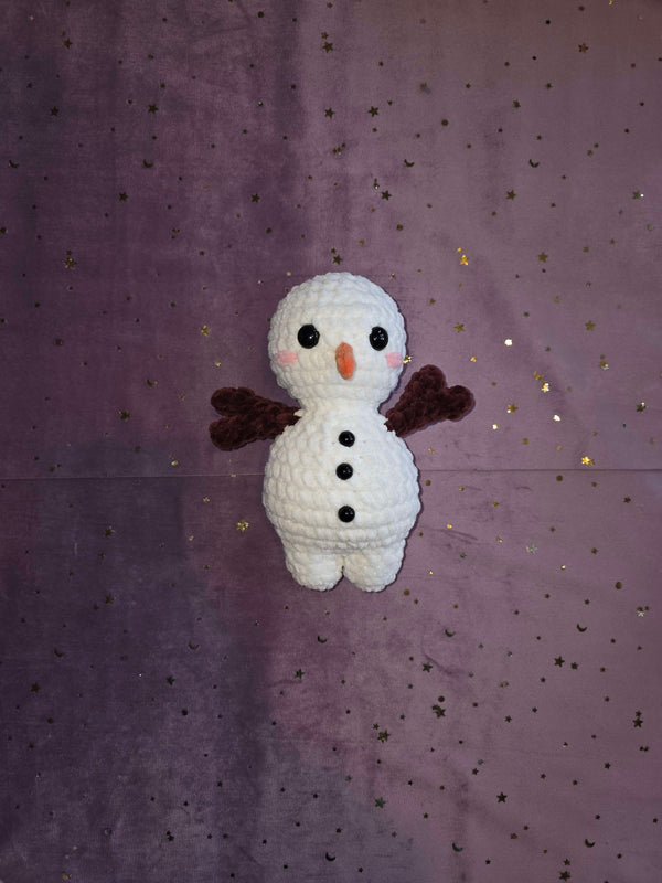 Snowy the snowman (PDF crochet pattern, No-sew, Intermediate)