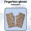Fingerless Gloves (PDF crochet pattern, No-sew, beginner)