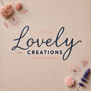 Lovely Creations logo op warme beige achtergrond