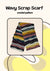 Wavy scrap scarf (PDF crochet pattern, No-sew, beginner/intermediate)