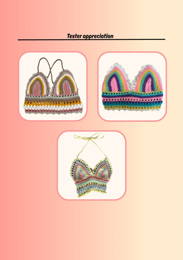 Scrap Bralette (PDF crochet pattern, No-sew, beginner-intermediate)