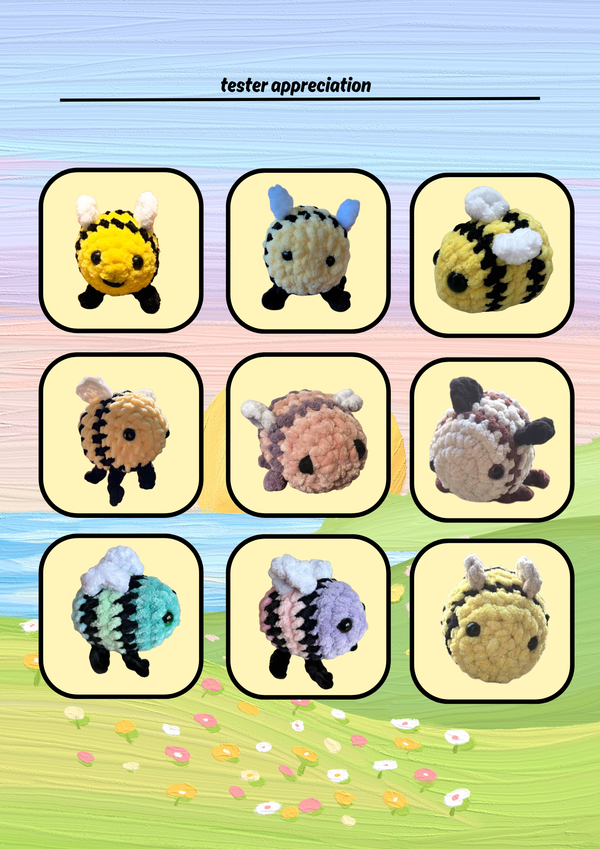 Bumble legs (2-in-1, PDF crochet pattern, beginner/intermediate)