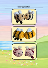 Bumble legs (2-in-1, PDF crochet pattern, beginner/intermediate)