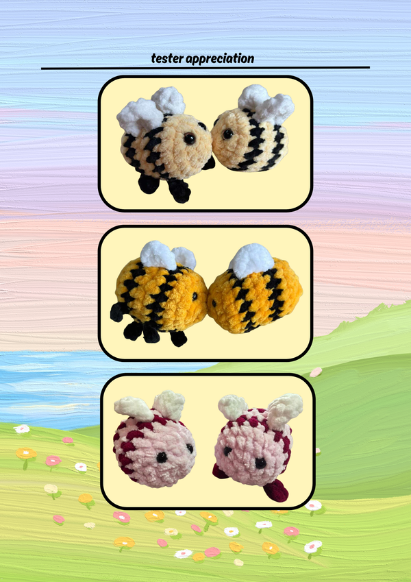 Bumble legs (2-in-1, PDF crochet pattern, beginner/intermediate)
