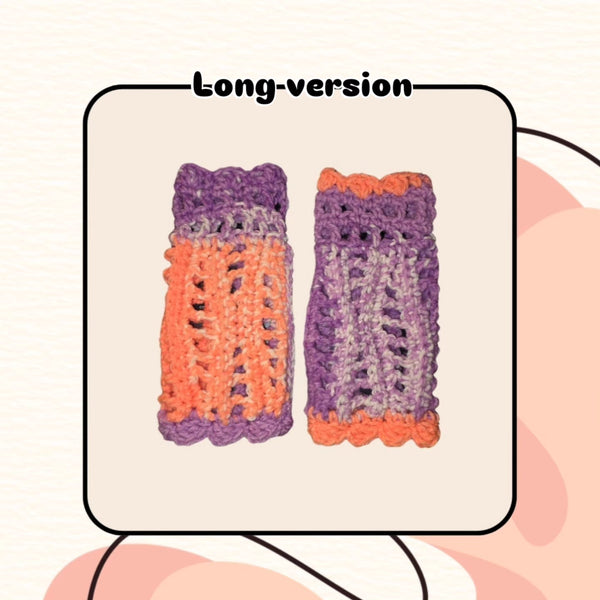 Wavy fingerless gloves (PDF crochet pattern, beginner/intermediate)