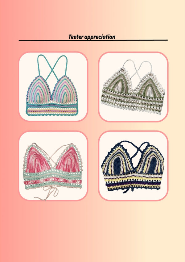 Scrap Bralette (PDF crochet pattern, No-sew, beginner-intermediate)
