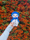 Snowy the snowman (PDF crochet pattern, No-sew, Intermediate)