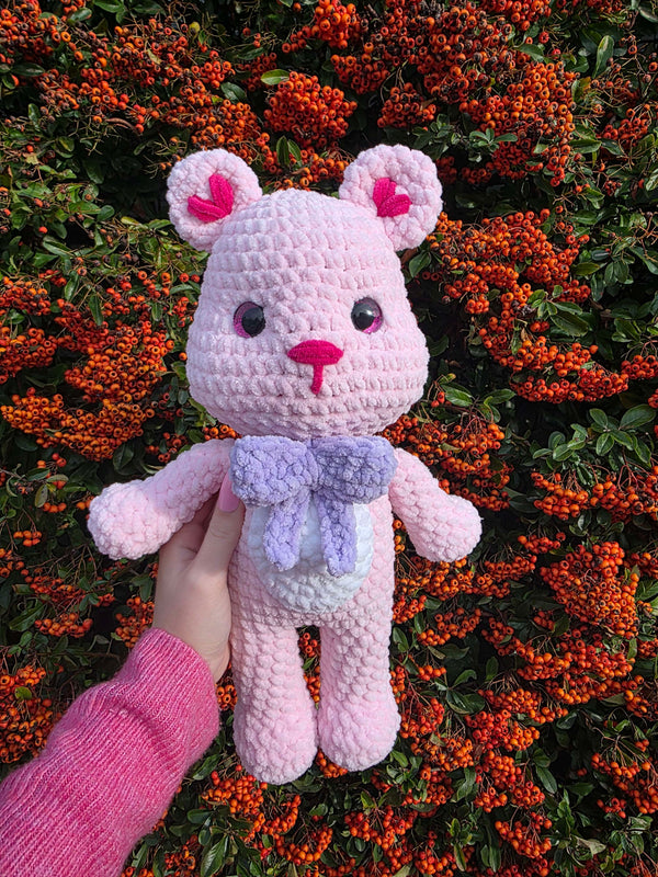 Rosy The Bear (PDF crochet pattern, intermediate)