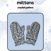 Mittens (PDF crochet pattern, No-sew, beginner)