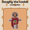 Doughy the cookie (PDF crochet pattern, Low-sew, Beginner/Intermediate)