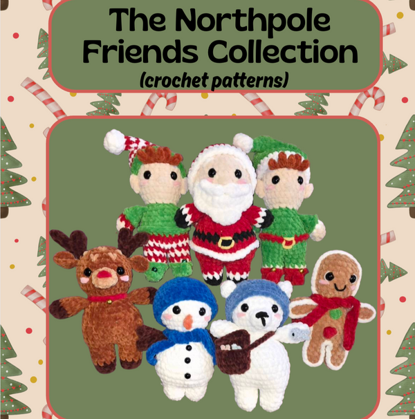 The Northpole Friends Collection (PDF crochet patterns, No-sew/low sew, Beginner-intermediate)