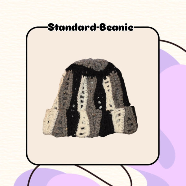 Wavy Beanies (3-in-1, PDF crochet pattern, beginner/intermediate)