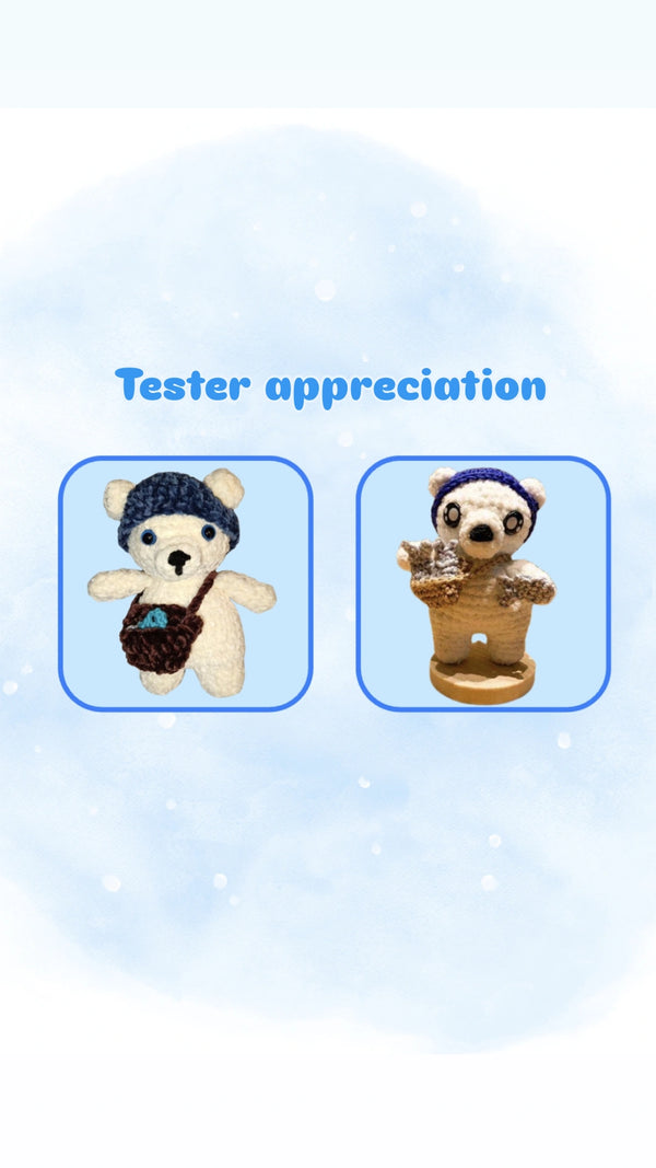 Frost the ice bear (PDF crochet pattern, Low-sew, intermediate)