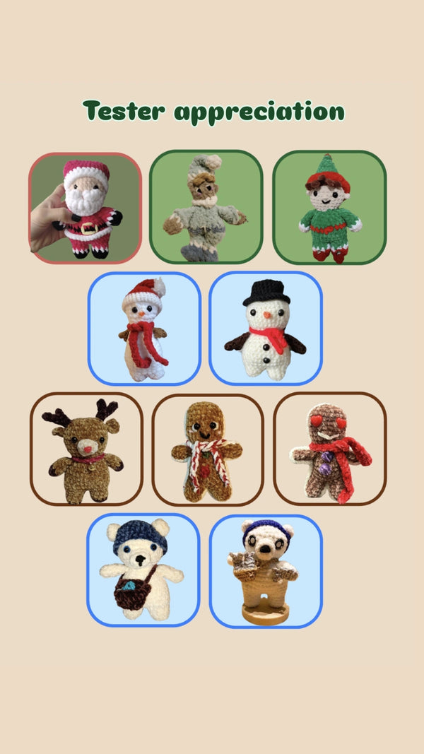 The Northpole Friends Collection (PDF crochet patterns, No-sew/low sew, Beginner-intermediate)