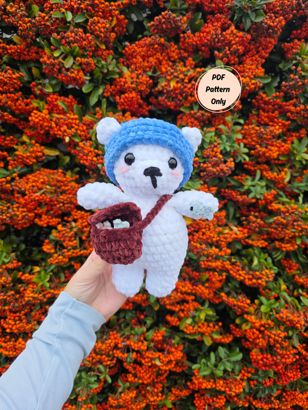 Frost the ice bear (PDF crochet pattern, Low-sew, intermediate)
