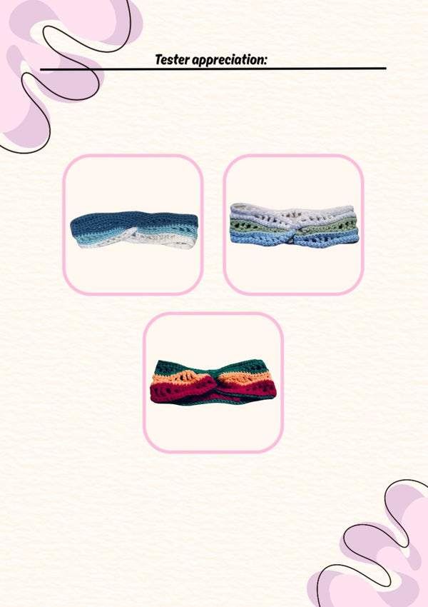 Wavy headband (PDF crochet pattern, beginner/Intermediate)