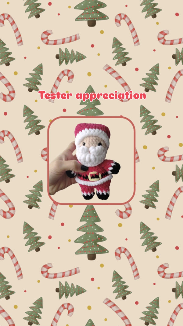 Klaus the santa (PDF crochet pattern, No-sew, Intermediate)