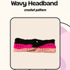 Wavy headband (PDF crochet pattern, beginner/Intermediate)