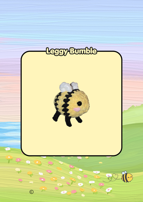 Bumble legs (2-in-1, PDF crochet pattern, beginner/intermediate)