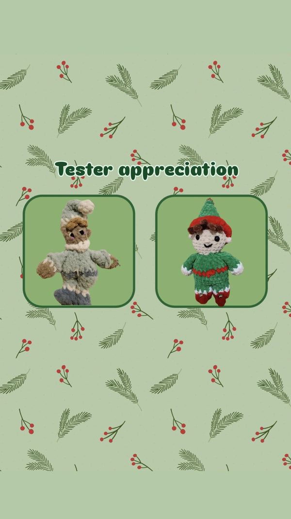 Jingle the elf (PDF crochet pattern, Low-sew, intermediate)